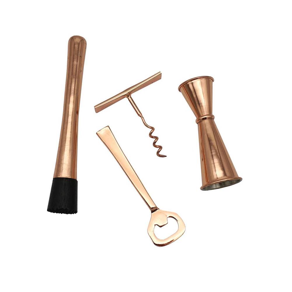 NEW TAG LTD cocktail bar set - 4 pieces in copper